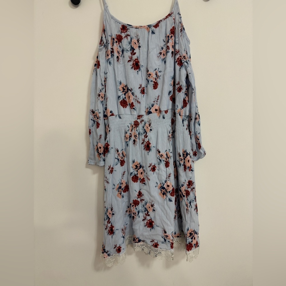 Zunie (GIRLS) size 16 blue floral dress - Picture 4 of 5